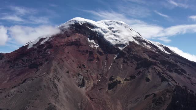 厄瓜多尔的chimborazo，缓慢地向顶峰靠近视频素材