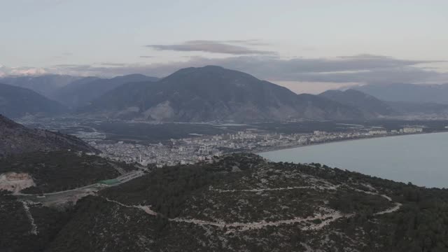 鸟瞰图Finike，安塔利亚，土耳其。视频素材