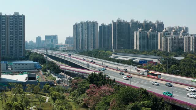 城市交通鸟瞰图视频素材