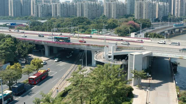 城市交通鸟瞰图视频素材