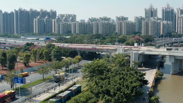 城市交通鸟瞰图视频素材