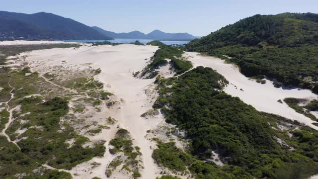 拉各亚沙丘市政自然公园Conceição在Florianópolis，圣卡塔琳娜，巴西视频素材