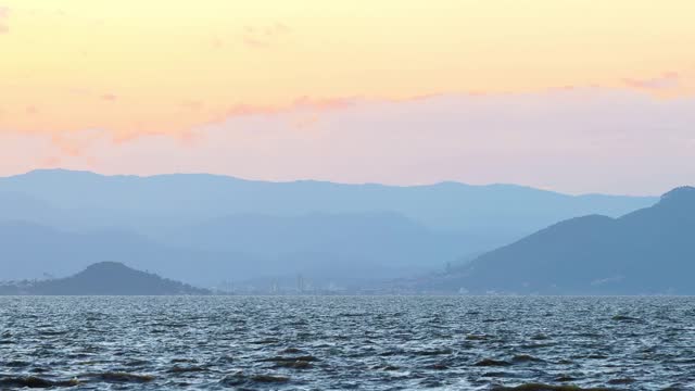 Florianópolis日落海岸，圣卡塔琳娜，巴西视频素材