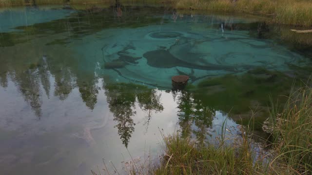 有温泉的间歇泉湖视频素材