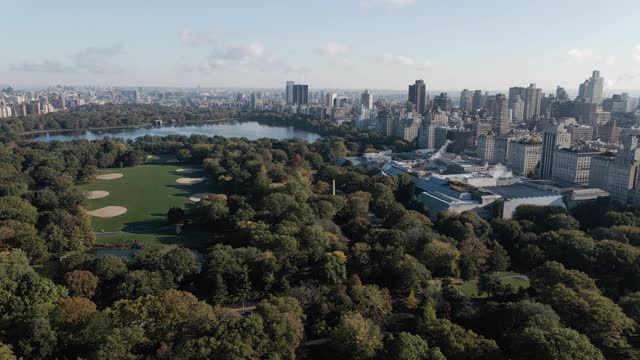 纽约市中央公园鸟瞰图视频素材