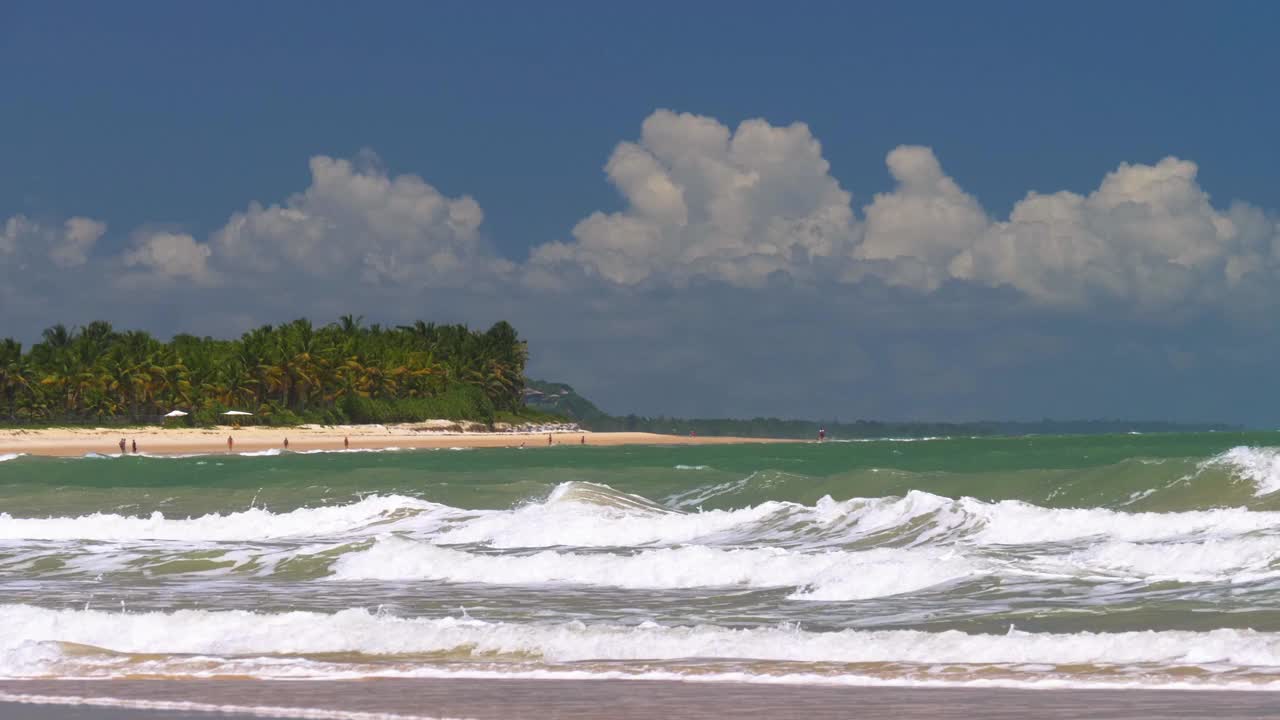 Trancoso海滩，巴伊亚，巴西视频素材