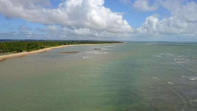 鸟瞰图，巴西Bahia, Arraial d'Ajuda视频素材