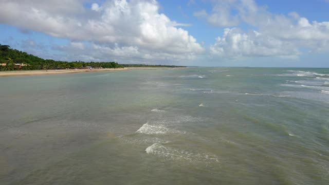 鸟瞰图，巴西Bahia, Arraial d'Ajuda视频素材