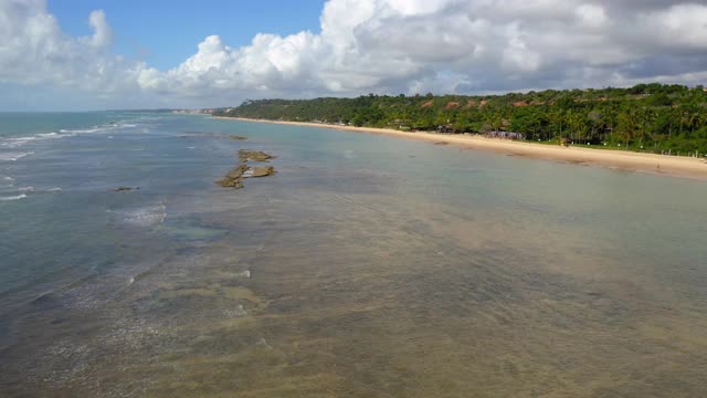 鸟瞰图，巴西Bahia, Arraial d'Ajuda视频素材