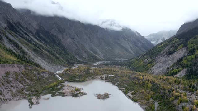 西藏山谷中的冰川视频素材