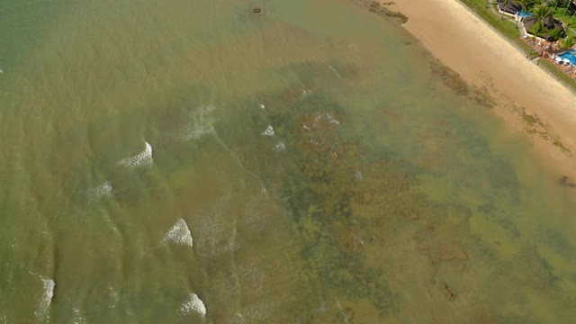 鸟瞰图，巴西Bahia, Arraial d'Ajuda视频素材