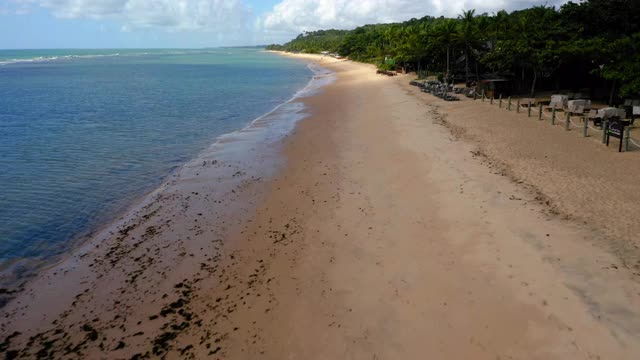 鸟瞰图，巴西Bahia, Arraial d'Ajuda视频素材