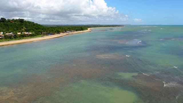 鸟瞰图，巴西Bahia, Arraial d'Ajuda视频素材