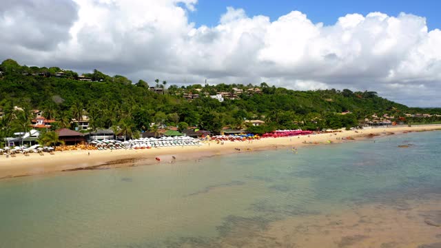 鸟瞰图，巴西Bahia, Arraial d'Ajuda视频素材