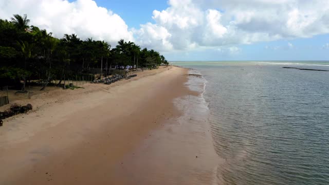 鸟瞰图，巴西Bahia, Arraial d'Ajuda视频素材