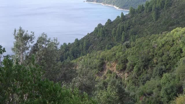 蒙阿索斯半岛全景，希腊视频素材