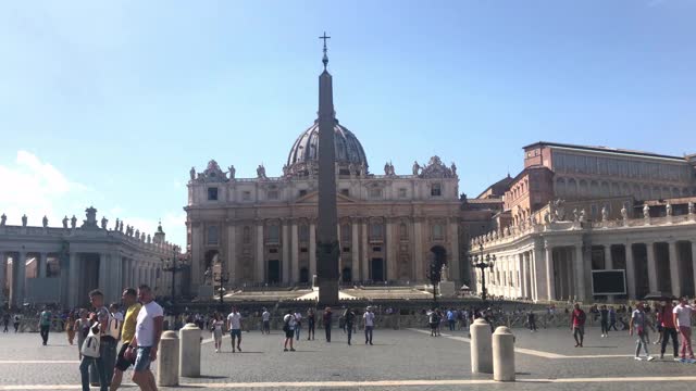 梵蒂冈圣彼得广场超照视频素材
