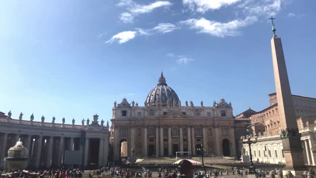 梵蒂冈圣彼得广场超照视频素材