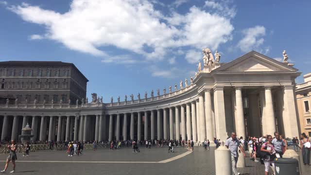 梵蒂冈圣彼得广场全景图视频素材