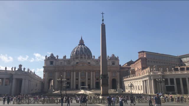 梵蒂冈圣彼得广场的实时视图视频素材