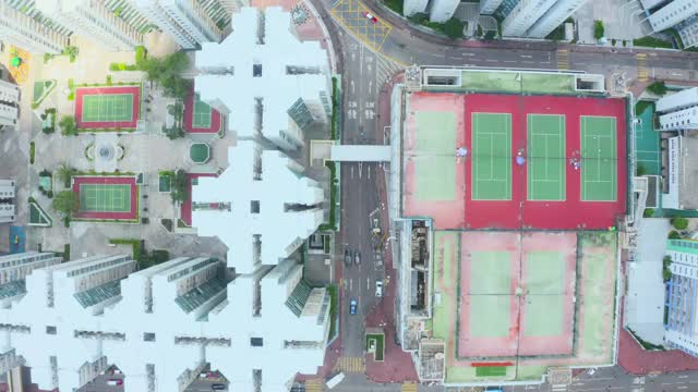 香港九龙高楼大厦鸟瞰图视频素材