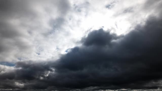 黑暗的暴风雨天空的时间流逝视频素材