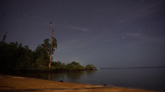 海滩上的夜晚视频素材