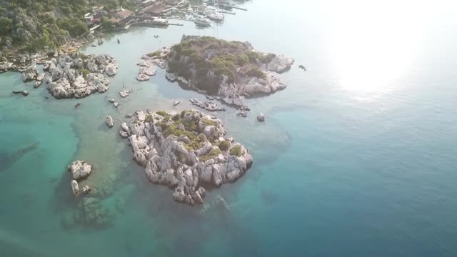 4K片段Kalekoy Harbour, Kalekoy, Kekova, Antalya视频素材