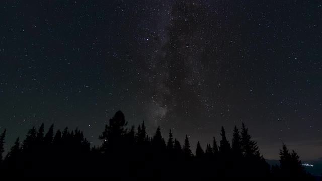 夜空中移动星星的时间间隔视频素材