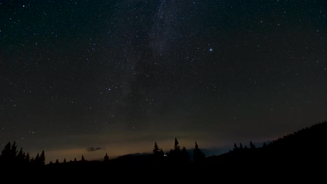 夜空中移动星星的时间间隔视频素材