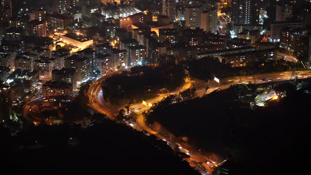 晚上的香港，晚上的交通视频素材