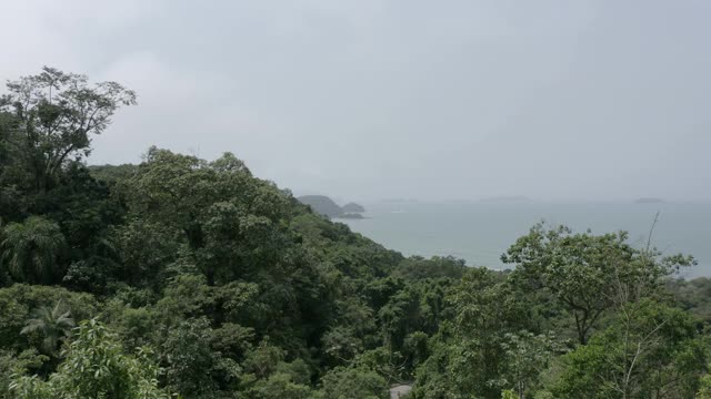 菲利克斯海滩，Ubatuba, São Paulo，巴西，无人机图片视频素材