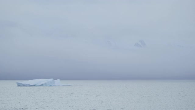 南极洲-漂浮在海洋中的冰山视频素材