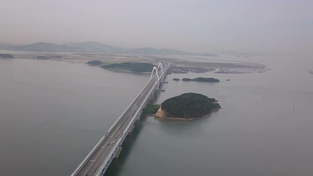 永宗大桥/仁川中谷，韩国视频素材