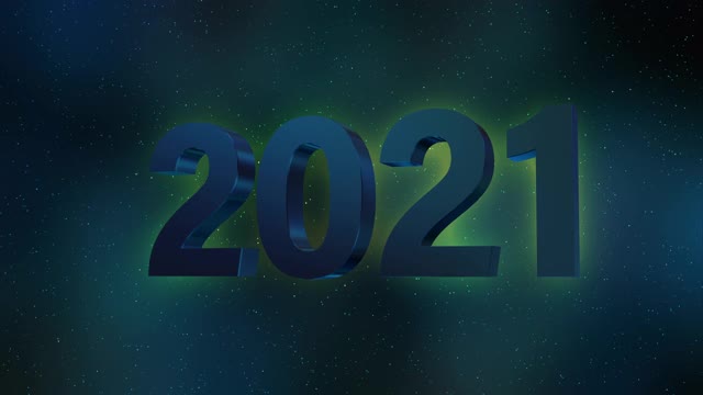 2021文字与烟花显示抽象背景视频素材