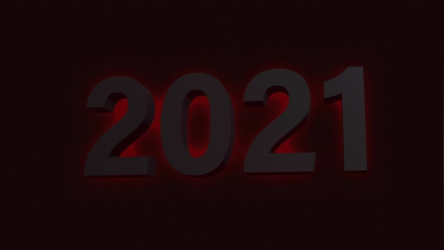 2021文字与烟花显示抽象背景视频素材