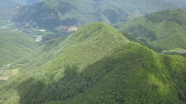 山地景观/ Jeongseon-gun，江原道，韩国视频素材