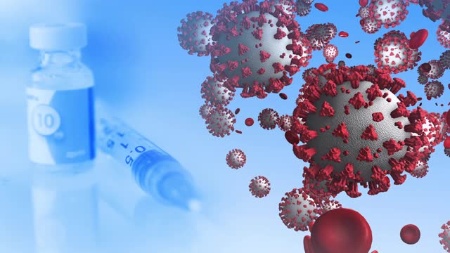 冠状病毒和疫苗视频素材