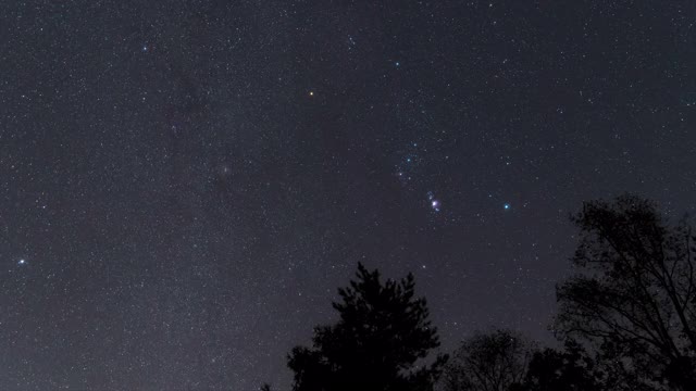 夜空风景/韩国江原道的Inje-gun视频素材