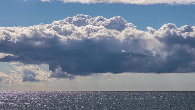 海面上的白色积云视频素材