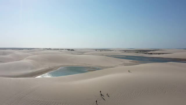 高角度的沙丘在Jericoacoara，塞阿拉，巴西视频素材