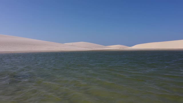 高角度的沙丘在Jericoacoara，塞阿拉，巴西视频素材