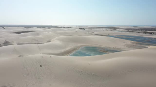 高角度的沙丘在Jericoacoara，塞阿拉，巴西视频素材