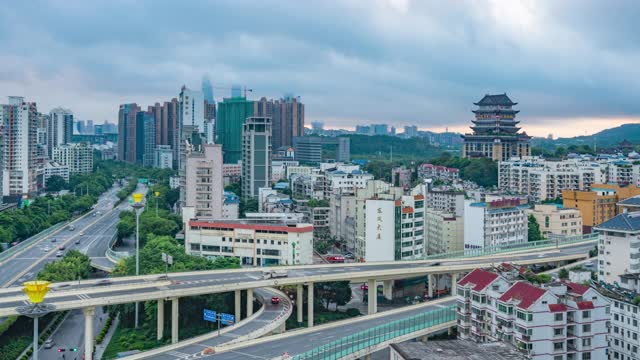 台湾新北肥翠湾海滩的日出延时摄影视频素材