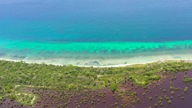 大圣克鲁斯岛的热带海滩。菲律宾、三宝颜视频素材