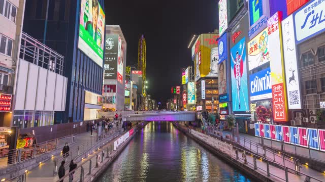 日本大阪南波街购物市场。视频素材