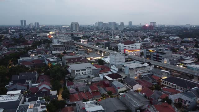 夜晚的城市景观视频素材