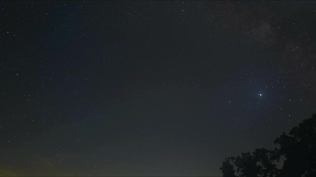 皮埃蒙特夏日夜晚的银河，时光流逝视频素材