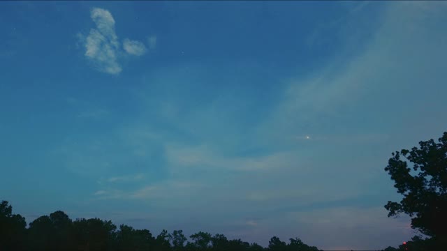 北卡罗来纳州皮埃蒙特，从白天到黑夜，时间流逝视频素材