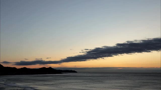 龟川海岸的日出景色视频素材